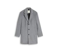 Tom Tailor Denim - Relaxed Fit Wollmantel mit Reverskragen light grey melange twill - Gr. - L