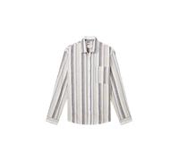 Tom Tailor Denim - Relaxed Hemd mit Leinen beige green multi stripe - Gr. - S