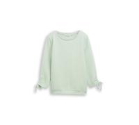 Tom Tailor Denim - Slim Fit Sweatshirt mit Raffärmeln light matcha green - Gr. - S