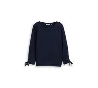 Tom Tailor Denim - Slim Fit Sweatshirt mit Raffärmeln sky captain blue - Gr. - S