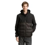 Denim Tom Tailor - Hybrid Steppjacke mit Kapuze black - Gr. - M