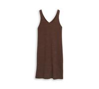 TOM TAILOR Denim - Strickkleid mit V-Ausschnitt braun - Gr. - L