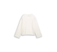 TOM TAILOR Denim - Strickpullover aus Federgarn weiß - Gr. - S