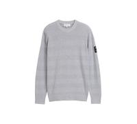 TOM TAILOR Denim - Strukturierter Pullover mit Logo-Batch grau - Gr. - XL