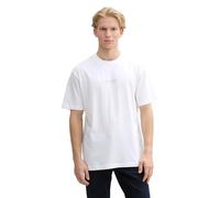 TOM TAILOR DENIM Relaxed Fit T-Shirt aus reiner Baumwolle in Weiss, Größe XL