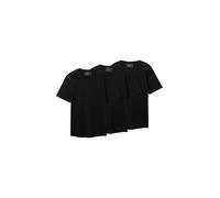 TOM TAILOR Denim T-Shirts aus Baumwolle im 3er-Pack, Black, S