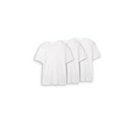Tom Tailor Denim T-Shirts aus Baumwolle im 3er-Pack, White, XL