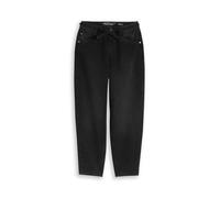 Tom Tailor Denim - TTADEA BARREL Jeans mit Gürtel dark stone black black denim - Gr. - S
