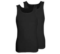 Tom Tailor Doppelripp Herren-Unterhemd im 2er-Pack 5 schwarz
