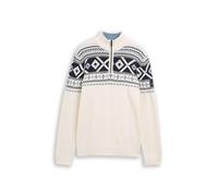 Tom Tailor Troyer Strickpullover Fair-Isle-Design Offwhite Größe XXL