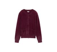 Tom Tailor - Federgarn-Cardigan mit Knopfleiste bordeaux red - Gr. - M
