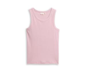 Tom Tailor - Figurbetontes Ripp-Top mit Rundhalsausschnitt pink - Gr. - S