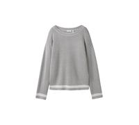 Tom Tailor - Fischgrät Pullover mit LENZING™ ECOVERO™ anthrazit knit heringbone - Gr. - XXL