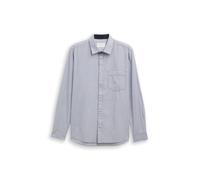 Tom Tailor - Fitted Hemd aus Baumwolle blau - Gr. - XXXL