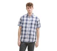 TOM TAILOR - Regular Fit Kurzarmhemd mit Karomuster white blue indigo check L