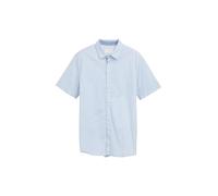 TOM TAILOR Fitted Kurzarmhemd mit Muster, Blue small Bars Design, XS