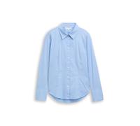 Tom Tailor - Fitted Popeline Hemdbluse light fjord blue - Gr. - 42