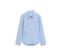 Tom Tailor - Fitted Popeline Hemdbluse blue white poplin stripe - Gr. - 40