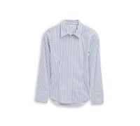 Tom Tailor - Fitted Popeline Hemdbluse white blue poplin stripe - Gr. - 44