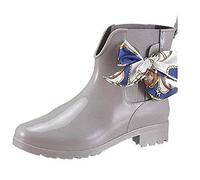 TOM TAILOR für Frauen Schuhe Kurze Gummistiefel mit Schleife lt.Grey, 38