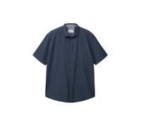Tom Tailor - Gemustertes Kurzarmhemd navy blue minimal design - Gr. - XXL