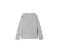 TOM TAILOR - Geripptes Sweatshirt medium silver grey melange XL