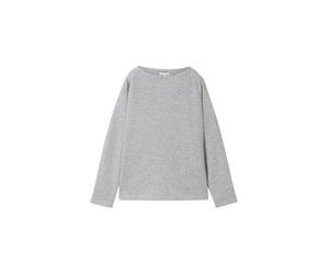 Tom Tailor - Geripptes Sweatshirt grau - Gr. - XL