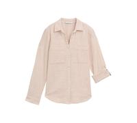 TOM TAILOR Damen 1035247 Bluse mit Brusttaschen aus Baumwolle, 21650-Summer Beige, 38