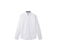 Tom Tailor Herren Hemd Regular Fit Business mit Kentkragen & Stretch Weiß XXXL