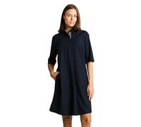 Tom Tailor - Locker geschnittenes Hemdblusenkleid mit halblangen Ärmeln blau - Gr. - 36