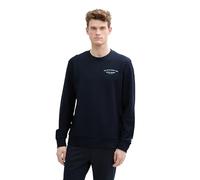Tom Tailor Henley T-Shirt aus Baumwolle, Hazy Coral White fine Stripe, L