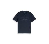 Tom Tailor - Henley T-Shirt im Used-Look sky captain blue - Gr. - XXXL