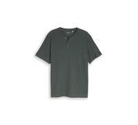 Tom Tailor - Henley T-Shirt mit Waffelstruktur Darkest Olive - Gr. - XXL
