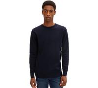 TOM TAILOR Herren 1012819 Basic Strickpullover Mit Crewneck, 13160 - Knitted Navy Melange, 3XL EU