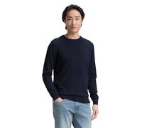 TOM TAILOR Herren 1012819 Basic Strickpullover Mit Crewneck, 13160 - Knitted Navy Melange, 3XL EU