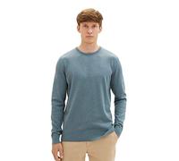 TOM TAILOR Herren 1027661 Pullover, 32714 - Dusty Dark Teal Melange, M EU