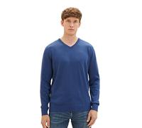 TOM TAILOR Herren 1027665 Pullover, 32618 - Hockey Blue Dark Melange, M EU