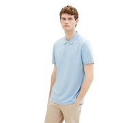 Tom Tailor Herren Poloshirt Basic Piqué – gewaschenes Mittelblau – XXL