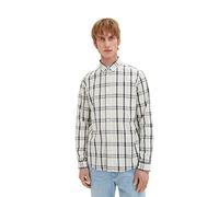 TOM TAILOR Herren 1034891 Hemd, 31169 - Off White Navy Check, XL