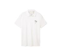 TOM TAILOR Herren 1036379 Poloshirt mit Palmen-Print, 10332-Off White, L