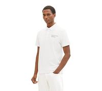 TOM TAILOR Herren 1036414 Poloshirt mit Rückenprint, 10332-Off White, XXL