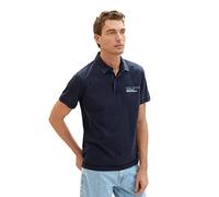 TOM TAILOR Herren 1036414 Poloshirt mit Rückenprint, 10668-Sky Captain Blue, L