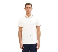 TOM TAILOR Herren 1036439 Poloshirt mit Muster, 31844-Off White Scattered Design, M