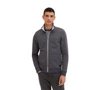 TOM TAILOR Herren 1037049 Sweatjacke Mit Stehkragen, 11086 - Dark Grey Melange, S EU