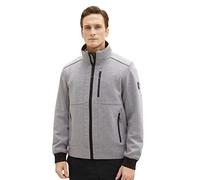 TOM TAILOR Herren 1037324 Casual Blouson Jacke mit Abnehmbarer Kapuze im Kragen, 31571-steel Knitted Structure, XXL