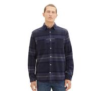 TOM TAILOR Herren 1037449 Comfort Fit Karo-Hemd mit aufgesetzten Brusttaschen, 32313-navy Tonal Big Check, XXL