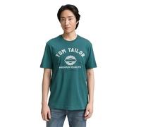 Tom Tailor T-Shirt mit Logo-Print jasper green Größe M