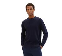 TOM TAILOR Herren 1038193 Cosy Strickpullover mit Rundhals-Ausschnitt, 13160-Knitted Navy Melange, XXL