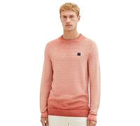 TOM TAILOR Herren 1038203 Washed Look Strickpullover aus Baumwolle, 14302-velvet red, M