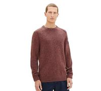 TOM TAILOR Herren 1038246 Basic Strick-Pullover aus Baumwolle, 32740-navy red orange Blue Mouline, XXL